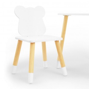 Комплект детской мебели стол и два стула Мишутка (Белый/Белый/Береза) в Верхней Салде - verhnjaja-salda.mebel-74.com | фото