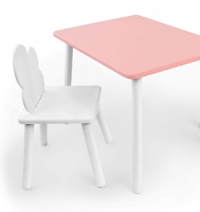 Комплект детской мебели стол и стул Облачко (Розывый/Белый/Белый) в Верхней Салде - verhnjaja-salda.mebel-74.com | фото