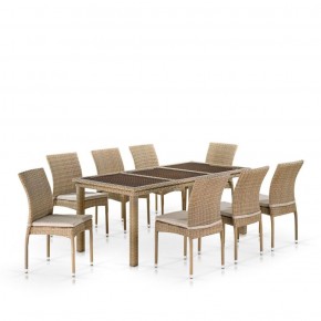 Комплект плетеной мебели T365/Y380B-W65 Light Brown (8+1) в Верхней Салде - verhnjaja-salda.mebel-74.com | фото