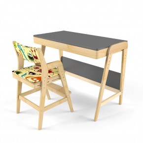 Комплект растущий стол и стул с чехлом 38 попугаев «Вуди» (Серый, Береза, Монстры) в Верхней Салде - verhnjaja-salda.mebel-74.com | фото