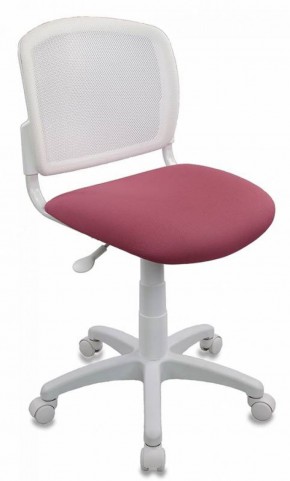 Кресло детское Бюрократ CH-W296NX/26-31 белый TW-15 розовый 26-31 в Верхней Салде - verhnjaja-salda.mebel-74.com | фото