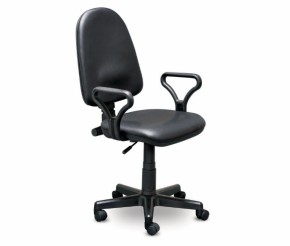 Кресло офисное Престиж+ (черный кожзам PV-1) г/п 140/ПВМ/ гольф в Верхней Салде - verhnjaja-salda.mebel-74.com | фото