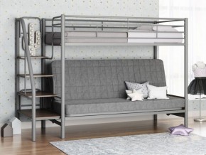 Кровать двухъярусная с диваном "Мадлен-3" (Серый/Серый) в Верхней Салде - verhnjaja-salda.mebel-74.com | фото