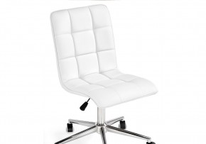 Офисное кресло Квадро экокожа белая / хром в Верхней Салде - verhnjaja-salda.mebel-74.com | фото