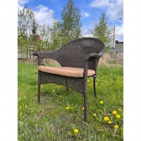 Плетеное кресло LV-140B-Brown с подушкой в комплекте в Верхней Салде - verhnjaja-salda.mebel-74.com | фото