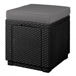 Пуфик Куб с подушкой (Cube with cushion) графит - прохладный серый в Верхней Салде - verhnjaja-salda.mebel-74.com | фото