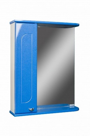 Шкаф-зеркало Радуга Синий металлик 55 левый АЙСБЕРГ (DA1129HZR) в Верхней Салде - verhnjaja-salda.mebel-74.com | фото