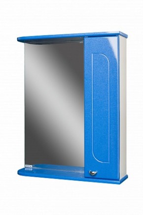 Шкаф-зеркало Радуга Синий металлик 55 правый АЙСБЕРГ (DA1129HZR) в Верхней Салде - verhnjaja-salda.mebel-74.com | фото