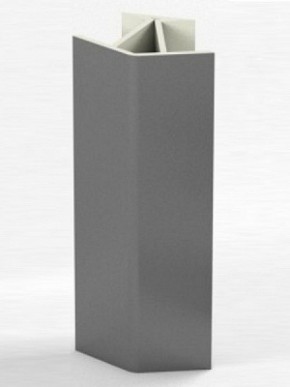 Угловое соединение для цоколя 135 гр. h100 мм (Алюминий, Белый, Черный, Сонома) в Верхней Салде - verhnjaja-salda.mebel-74.com | фото